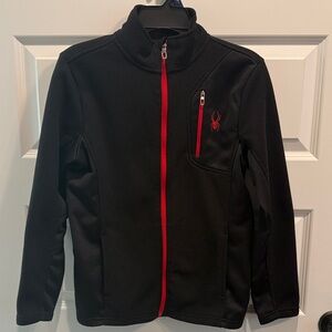 Spyder Kids Black Jacket with Red Zipper